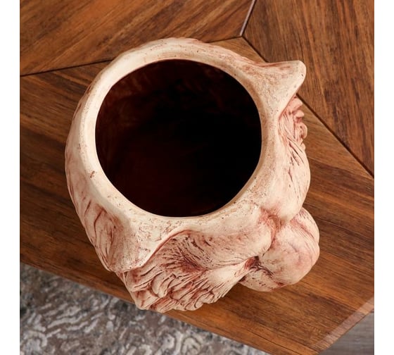 Фигурное кашпо Сималенд Голова тигра, под шамот, керамика, 12 л 6829954