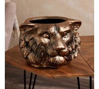 Фигурное кашпо Сималенд Голова тигра, бронза, керамика, 12 л 6829952