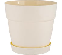 Горшок для цветов Ingreen Villa de Fiori, с поддоном, 2 л, белоснежный жасмин 249315