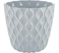 Горшок для цветов Ingreen Wave, с поддоном, 1.4 л, утренний туман 272760