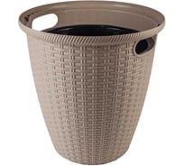Кашпо напольное Ingreen Rattan, с внутренним горшком, 30 л, молочный шоколад 220271