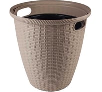 Кашпо напольное Ingreen Rattan, с внутренним горшком, 20 л, молочный шоколад 220270