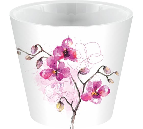 Горшок для цветов Ingreen London Orchid Deco, 1,6 л, фуксия 220256