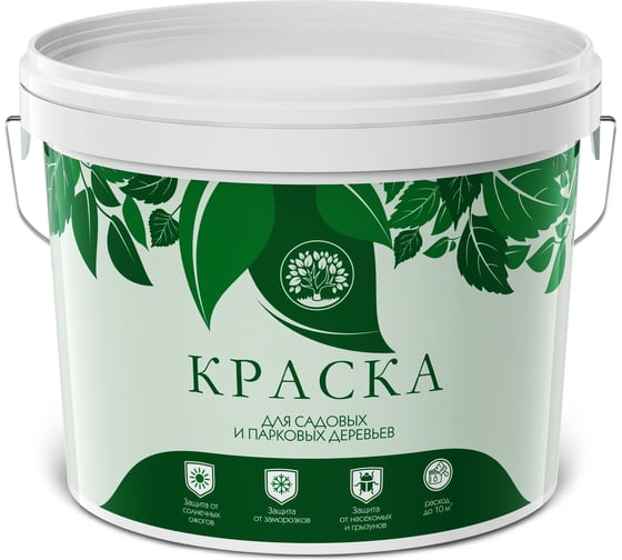 Краска для садовых деревьев ЯРОСЛАВСКИЕ КРАСКИ ЯРКО САДОВОД белая, ведро 3 кг О06943