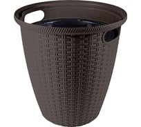 Кашпо напольное Ingreen Rattan с внутренним горшком, 50 л, горький шоколад 249418