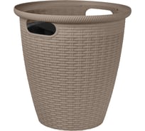 Кашпо напольное Ingreen Rattan с внутренним горшком, 50 л, французский платан 272735