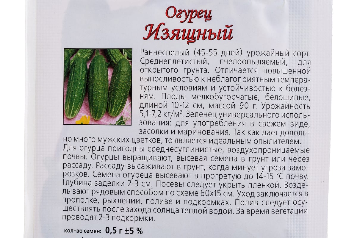 Семена Огурцов Изящный Купить