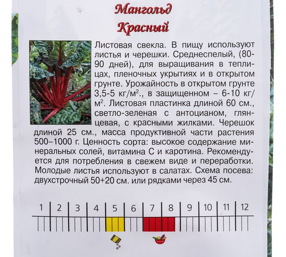 Семена Агрони Мангольд КРАСНЫЙ 1536