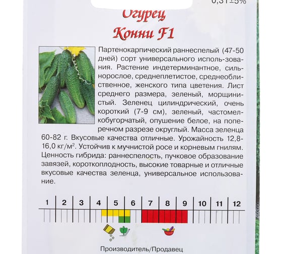 Семена Агрони Огурец КОННИ F1 7224