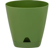 Горшок для цветов Amsterdam, с прикорневым поливом, 2,5 л, оливковый INGREEN 220296