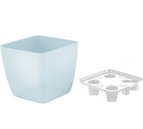 Горшок для цветов Ingreen Vienna Orchid, квадратный, 1,5 л, голубой жемчуг 272741