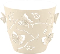 Горшок для цветов PLAST TEAM Butterflies, 0,7 л, молочный туман 256252