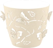 Горшок для цветов PLAST TEAM Butterflies, 1,4 л, молочный туман 256255