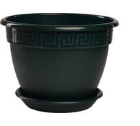 Горшок с поддоном 5Plast Антик 10 л, малахит 5PL0492