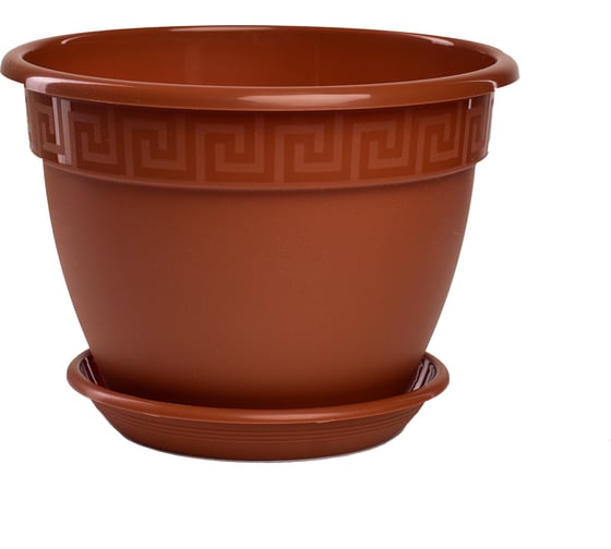 Горшок с поддоном 5Plast Антик 10 л, терракотовый 5PL0493 1