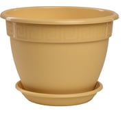 Горшок с поддоном 5Plast Антик 1.6 л, кремовый 5PL0005