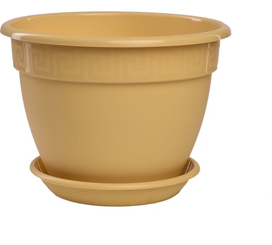Горшок с поддоном 5Plast Антик 4.9 л, кремовый 5PL0233 1