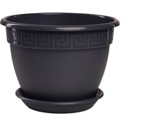 Горшок с поддоном 5Plast Антик 4.9 л, антрацит 5PL0231