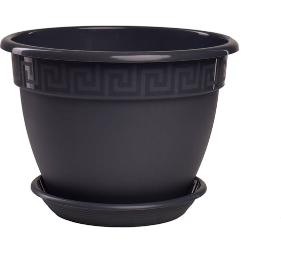 Горшок с поддоном 5Plast Антик 4.9 л, антрацит 5PL0231 1