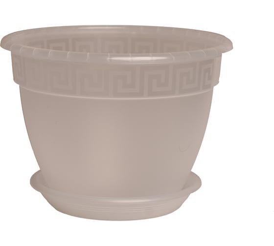 Горшок с поддоном 5Plast Антик 2.6 л, прозрачный 5PL0015 1
