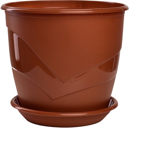 Горшок с поддоном 5Plast Венеция 3.1 л, терракотовый 5PL0090