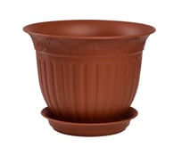 Горшок с поддоном 5Plast Виноград 1.6 л, терракотовый 5PL0146