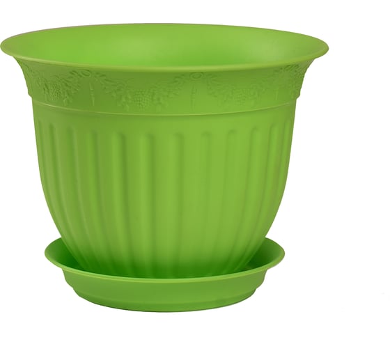 Горшок с поддоном 5Plast Виноград 2.25 л, зеленый 5PL0150