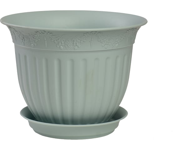 Горшок с поддоном 5Plast Виноград 1 л, мятный 5PL0138