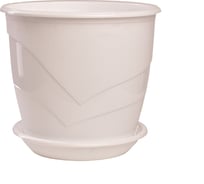 Горшок с поддоном 5Plast Венеция 4.1 л, белый 5PL0096