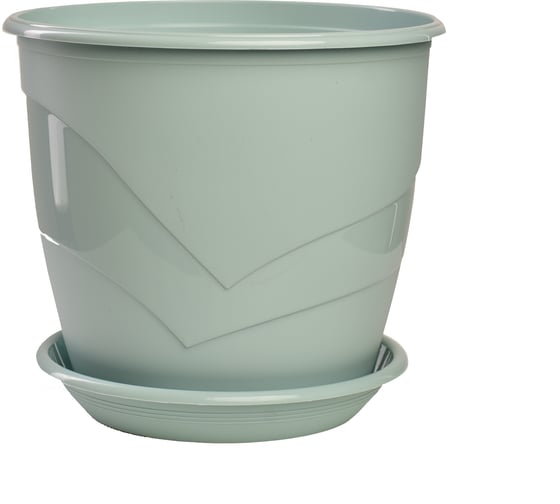 Горшок с поддоном 5Plast Венеция 5.5 л, мятный 5PL0107