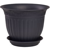 Горшок с поддоном 5Plast Виноград 6 л, антрацит 5PL0160