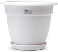 Кашпо ООО ТД ДИМПЛАСТ с поддоном 2 л белый 5 шт 4623720800758