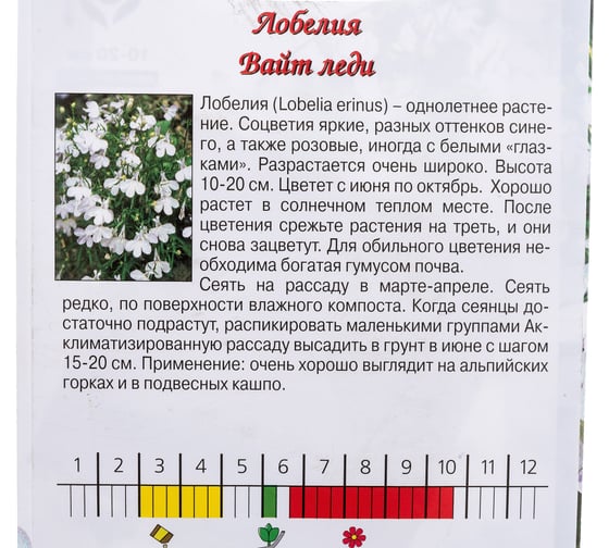 Семена Агрони Лобелия ВАЙТ ЛЕДИ 5626
