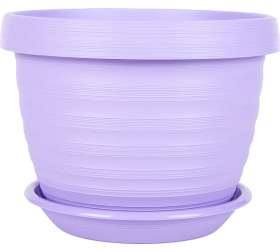 Цветочный горшок с поддоном 5Plast Толедо 7 л, лаванда 5PL0478 1