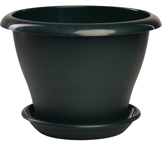 Горшок с поддоном 5Plast Гамма 2.9 л, малахит 5PL0084 1