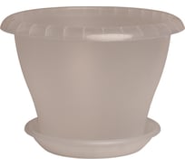 Горшок с поддоном 5Plast Гамма 2.9 л, прозрачный 5PL0081