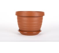 Цветочный горшок с поддоном 5Plast Толедо 7 л, терракотовый 5PL0477