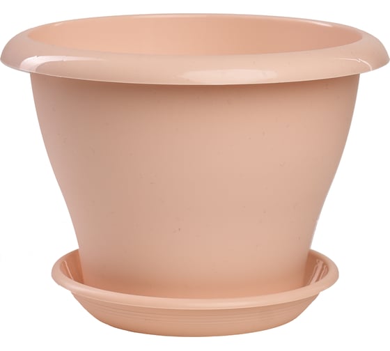 Горшок с поддоном 5Plast Гамма 4.2 л, пудровый 5PL0249 1