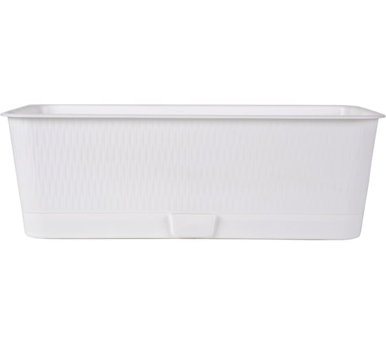 Балконный ящик с поддоном 5Plast Прованс 9 л, белый 5PL0504