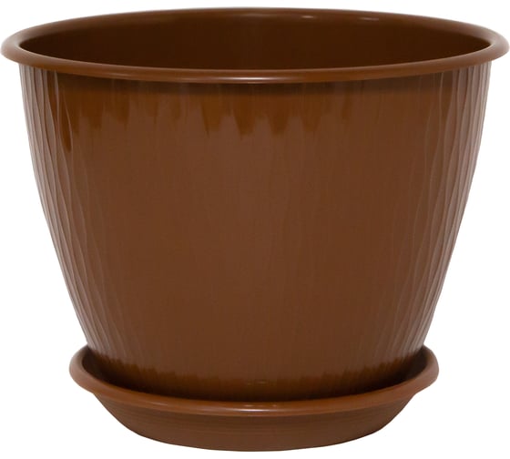 Горшок с поддоном 5Plast Корсика 2.4 л, терракотовый 5PL0296 1