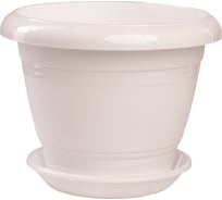 Горшок с поддоном 5Plast Фестона 3.3 л, белый 5PL0061