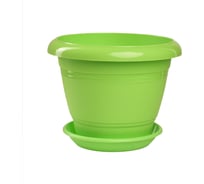 Горшок с поддоном 5Plast Фестона 1.6 л, зеленый 5PL0049