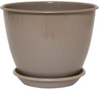 Горшок с поддоном 5Plast Корсика 2.4 л, фраппе 5PL0297