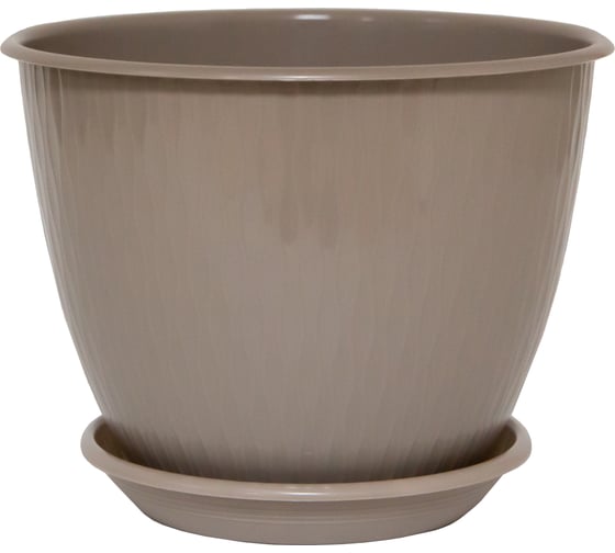 Горшок с поддоном 5Plast Корсика 2.4 л, фраппе 5PL0297 1