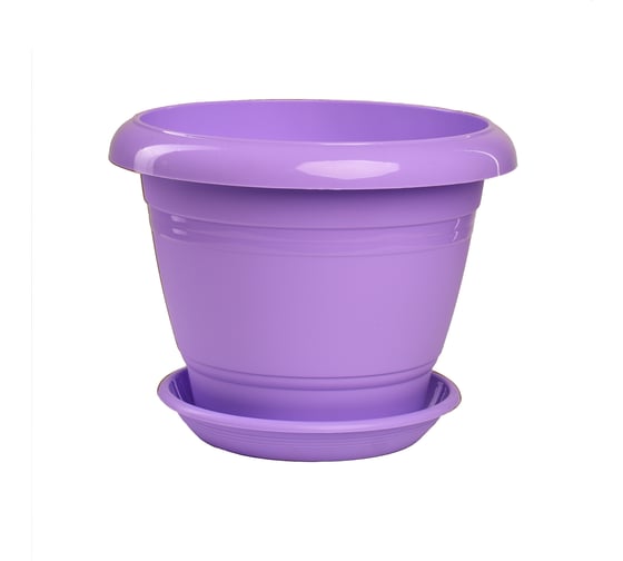 Горшок с поддоном 5Plast Фестона 1.6 л, лаванда 5PL0051 1
