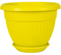 Горшок с поддоном 5Plast Флора 4 л, фисташковый 5PL0305