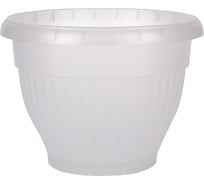 Горшок с поддоном 5Plast Флора 2.6 л, прозрачный 5PL0267