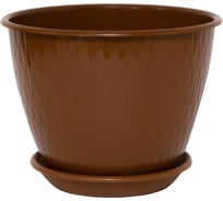 Горшок с поддоном 5Plast Корсика 1.8 л, терракотовый 5PL0291