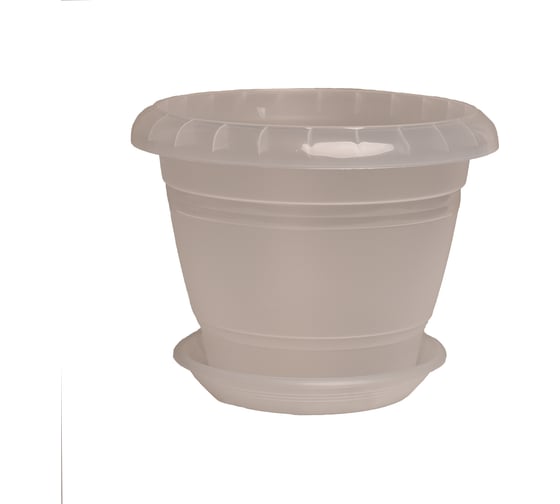 Горшок с поддоном 5Plast Фестона 3.3 л, прозрачный 5PL0060 1