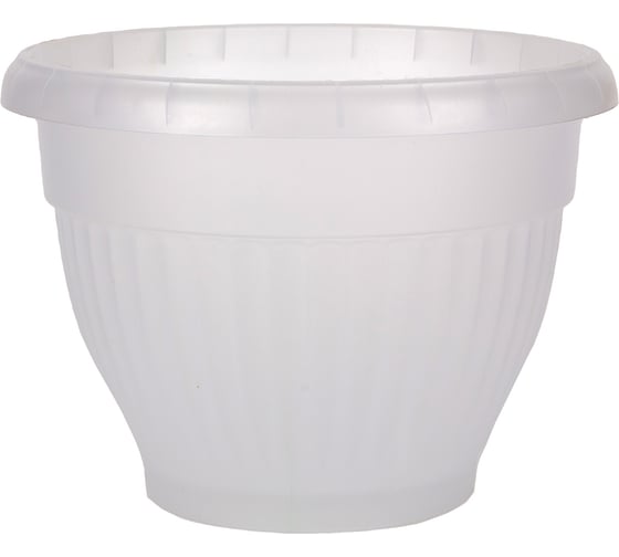 Горшок с поддоном 5Plast Флора 1.6 л, прозрачный 5PL0279 1
